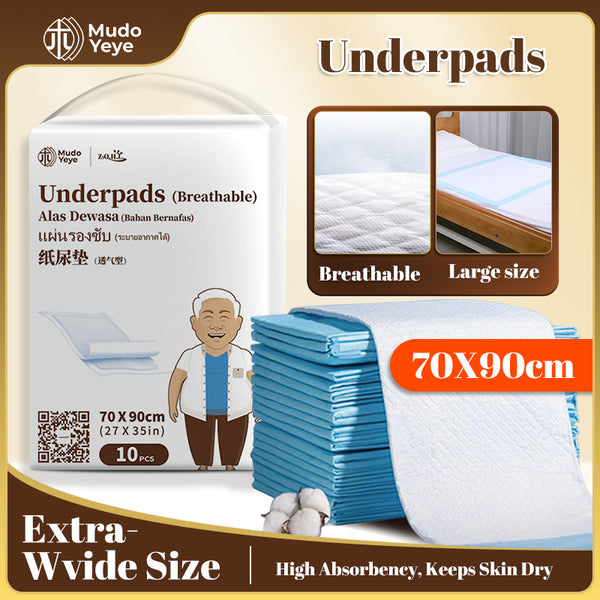 HomeAdult Incontinence Paper ProductsUNDERPADS（70x90cm /25.55x35.43in ）10pcs Absorbent Underpad Carton Sales Senior Care Disposable Sheet