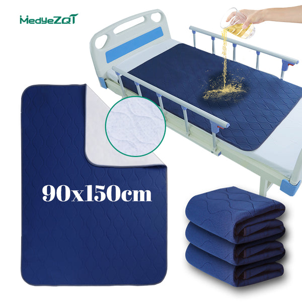 Washable Underpads – 90x150cm, 3-Pack, Perfect for Bedridden & Furniture Protection