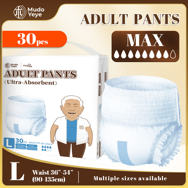 Disposable Pull-Up Adult Diapers M/L （30pcs）– Easy to Wear, Secure Protection All Day