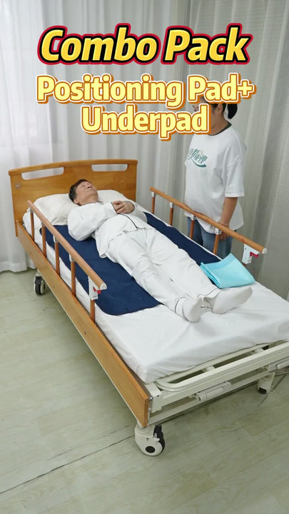 90x120cm 14 Hidden Built-In Grip Movement Assist Bed Positioning Pad Reusable Incontinence Sheet Underpad