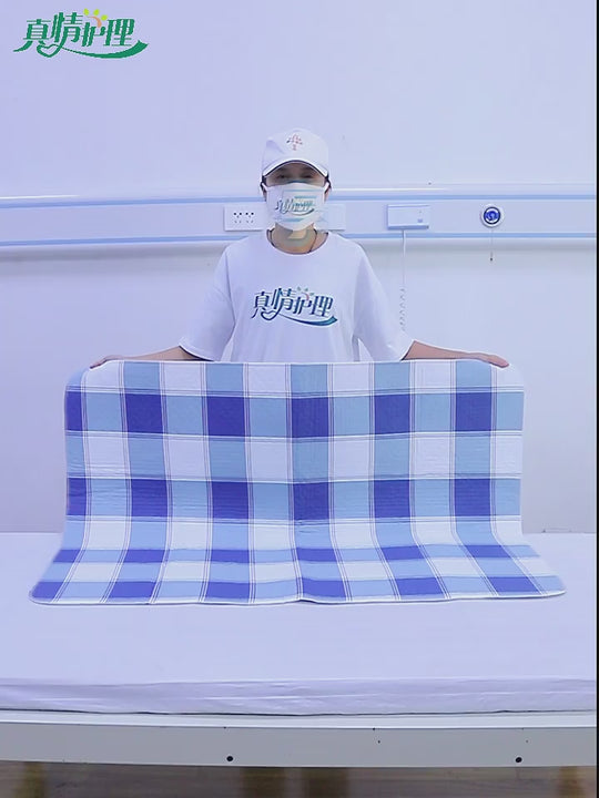 Pelapik Tilam Kapas Dewasa Kapas 4 Lapis Kalis Air Lapik Tilam Hospital Absorbent Incontinence Pad
